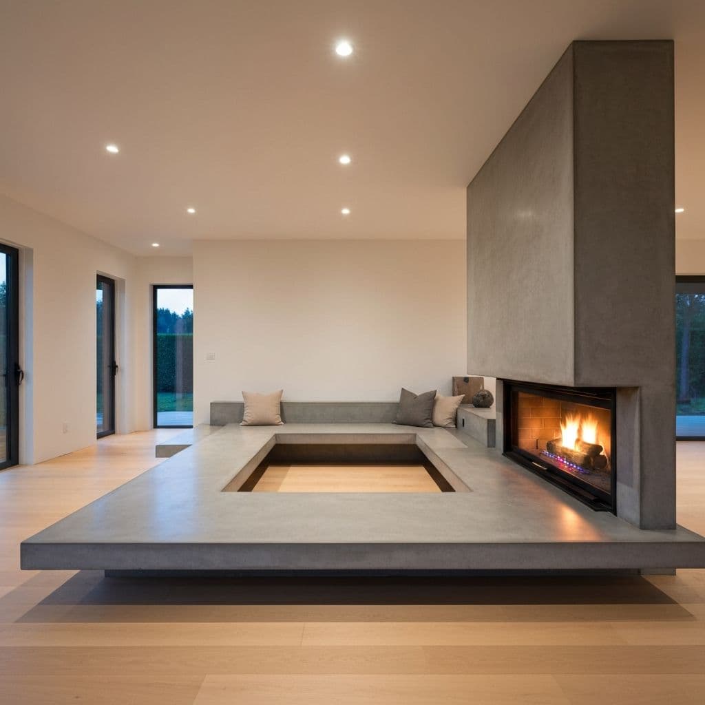 Extended fireplace hearth